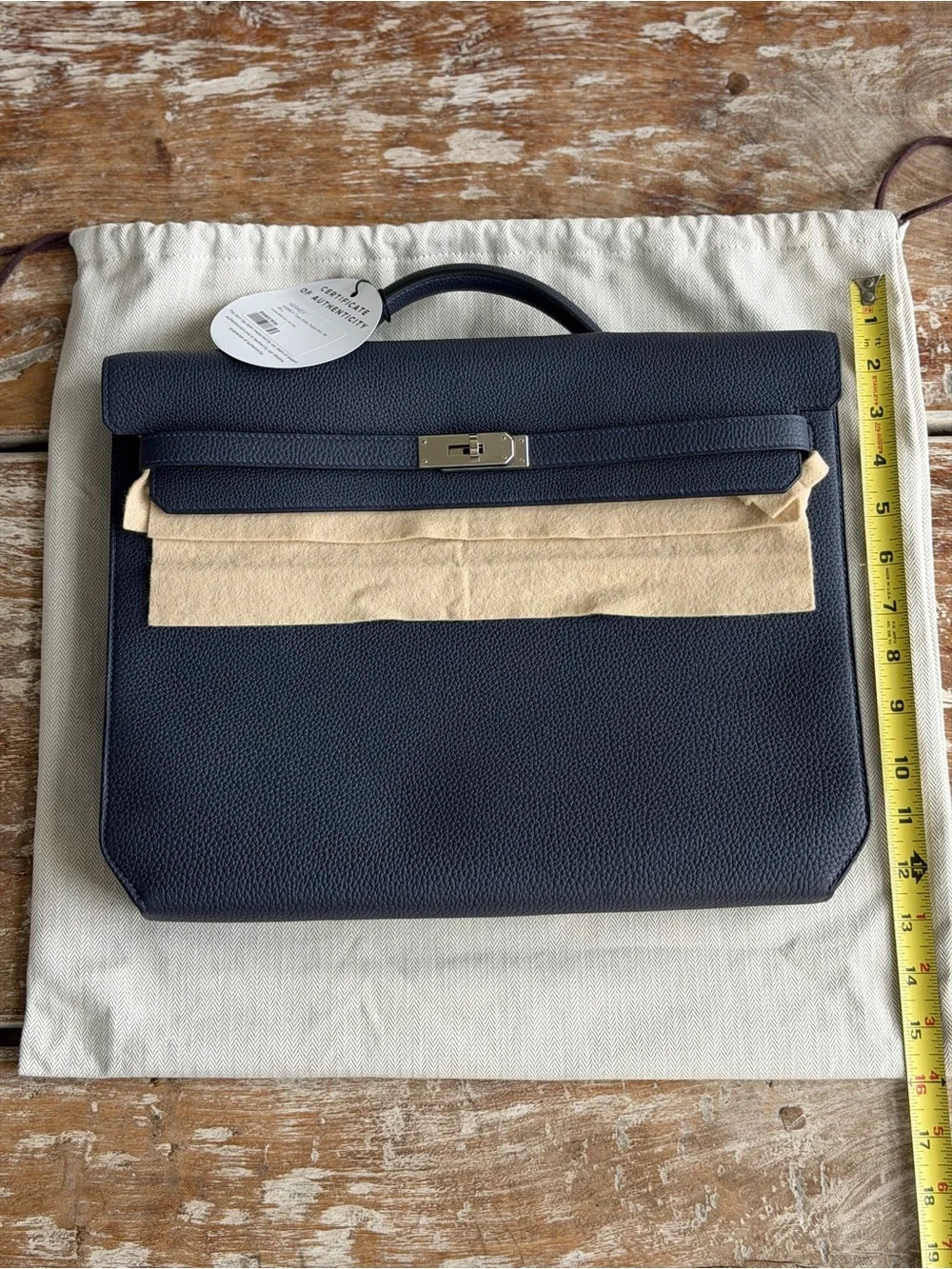 Hermes Togo Kelly Depeches 36 Bleu Nuit